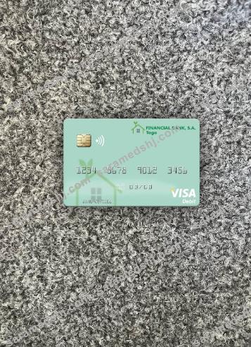 Togo Financial Bank visa debit card photolook front